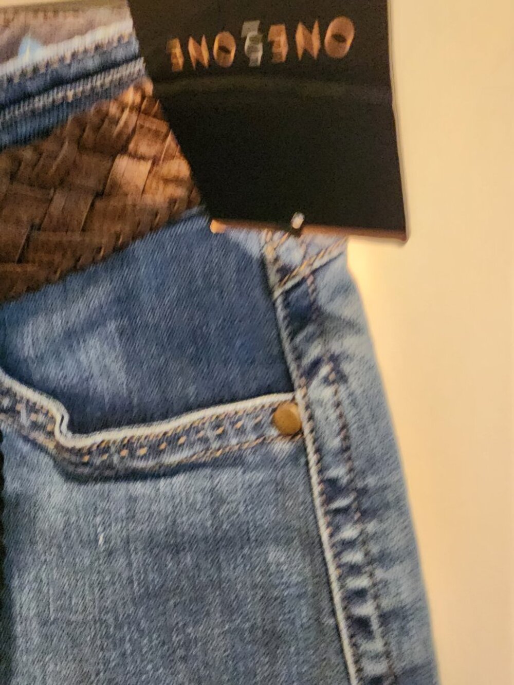 One5One Denim Crop Jeans with Braided Belt – Size 6 – NWT - Picture 11 of 14